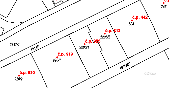 Sušice II 925, Sušice na parcele st. 2206/1 v KÚ Sušice nad Otavou, Katastrální mapa