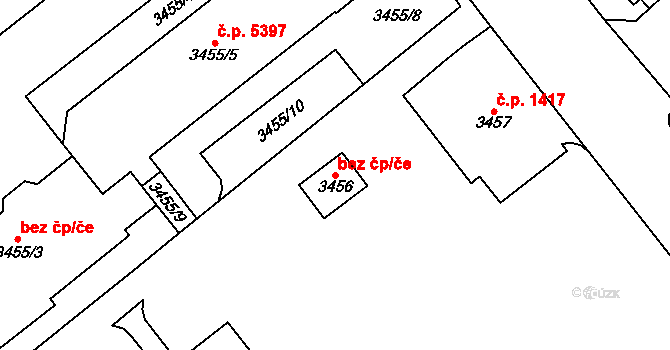 Chomutov 78418003 na parcele st. 3456 v KÚ Chomutov I, Katastrální mapa