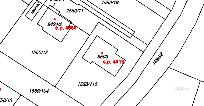 Kroměříž 4618 na parcele st. 8503 v KÚ Kroměříž, Katastrální mapa