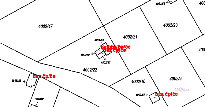 Těšovice 96522003 na parcele st. 4002/67 v KÚ Těšovice, Katastrální mapa