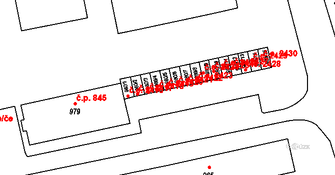Malenovice 2420, Zlín na parcele st. 980/5 v KÚ Malenovice u Zlína, Katastrální mapa