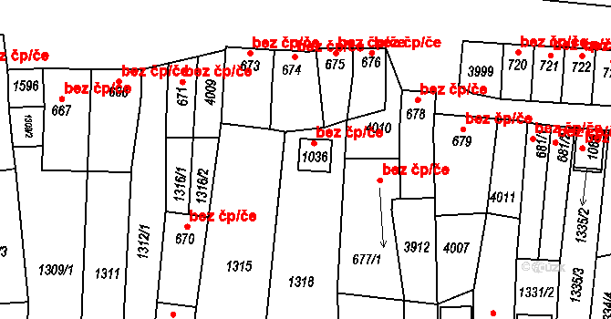 Milotice 38742004 na parcele st. 1036 v KÚ Milotice u Kyjova, Katastrální mapa