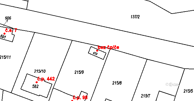 Byšice 39326004 na parcele st. 470 v KÚ Byšice, Katastrální mapa