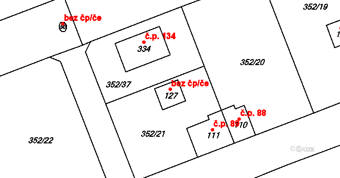 Bubovice 40569004 na parcele st. 127 v KÚ Bubovice, Katastrální mapa