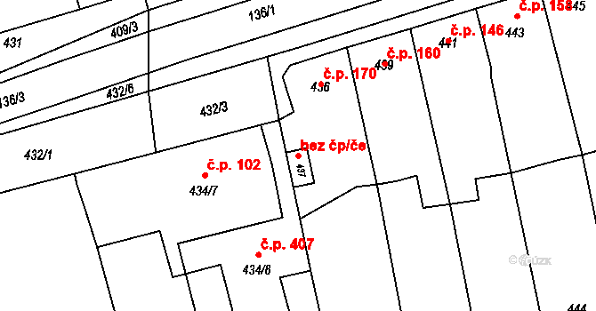 Grygov 40824004 na parcele st. 437 v KÚ Grygov, Katastrální mapa