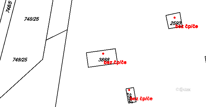 Nymburk 46292004 na parcele st. 3888 v KÚ Nymburk, Katastrální mapa