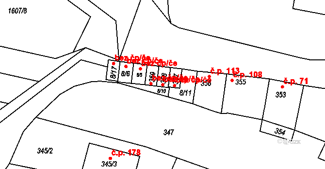 Seloutky 47727004 na parcele st. 358 v KÚ Seloutky, Katastrální mapa