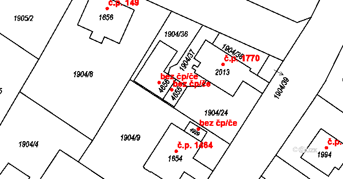 Šumperk 48508004 na parcele st. 4655 v KÚ Šumperk, Katastrální mapa
