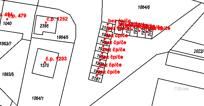 Rokycany 48867004 na parcele st. 1938 v KÚ Rokycany, Katastrální mapa