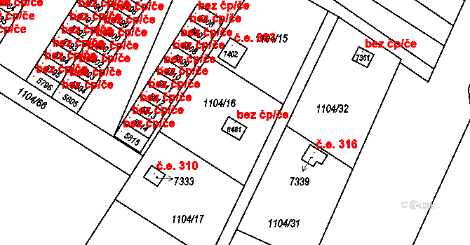 Kroměříž 94835004 na parcele st. 8481 v KÚ Kroměříž, Katastrální mapa