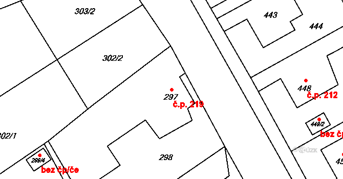 Janovice 219, Rýmařov na parcele st. 297 v KÚ Janušov, Katastrální mapa