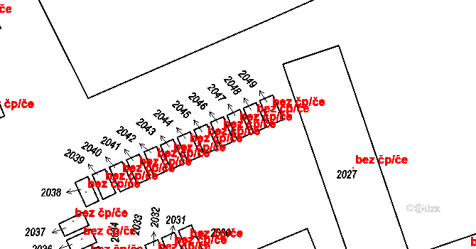 Dýšina 39618005 na parcele st. 2047 v KÚ Dýšina, Katastrální mapa