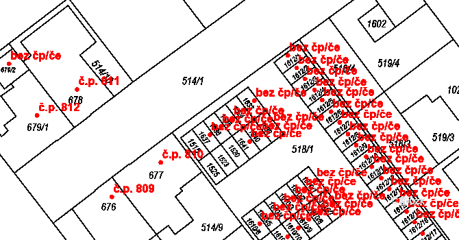 Ostrava 43882005 na parcele st. 1635 v KÚ Přívoz, Katastrální mapa