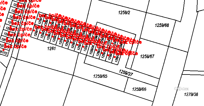 Dobruška 44246005 na parcele st. 1259/34 v KÚ Dobruška, Katastrální mapa