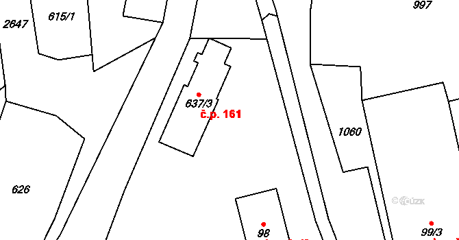 Koclířov 45994005 na parcele st. 97 v KÚ Koclířov, Katastrální mapa