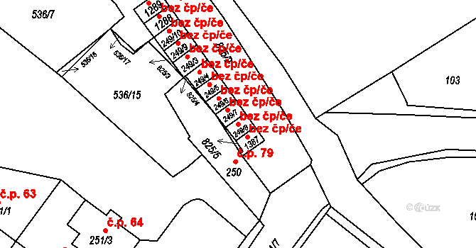 Broumov 46364005 na parcele st. 249/8 v KÚ Broumov, Katastrální mapa