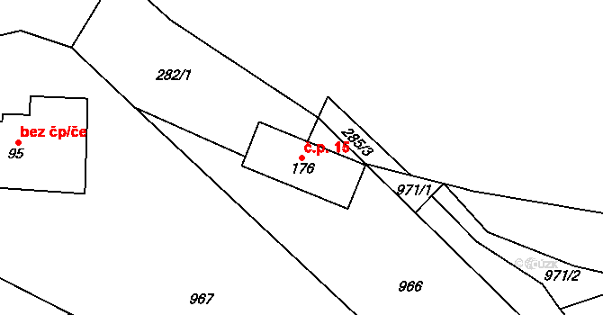 Heřmaň 15, Jeřišno na parcele st. 176 v KÚ Jeřišno, Katastrální mapa