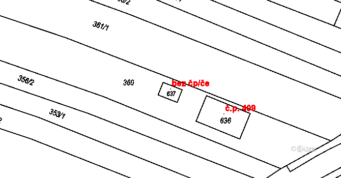 Popovice 100265006 na parcele st. 637 v KÚ Popovice u Uherského Hradiště, Katastrální mapa