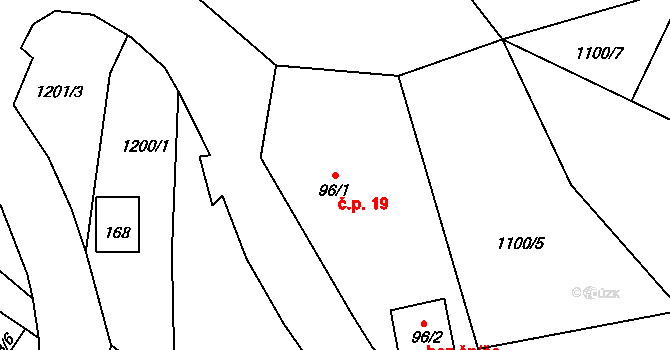 Pelíkovice 19, Rychnov u Jablonce nad Nisou na parcele st. 96/1 v KÚ Pelíkovice, Katastrální mapa