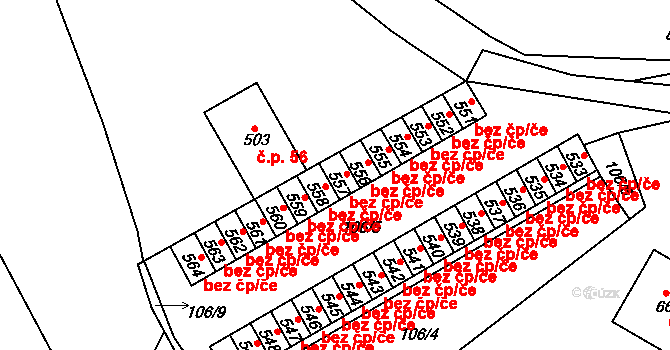 Žebrák 41292006 na parcele st. 557 v KÚ Žebrák, Katastrální mapa