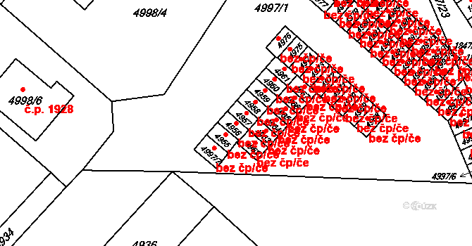 Krnov 42148006 na parcele st. 4956 v KÚ Krnov-Horní Předměstí, Katastrální mapa