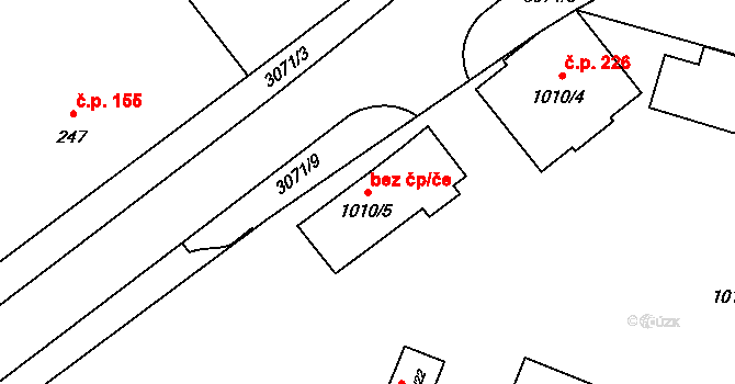 Ostrava 43485006 na parcele st. 1010/5 v KÚ Svinov, Katastrální mapa