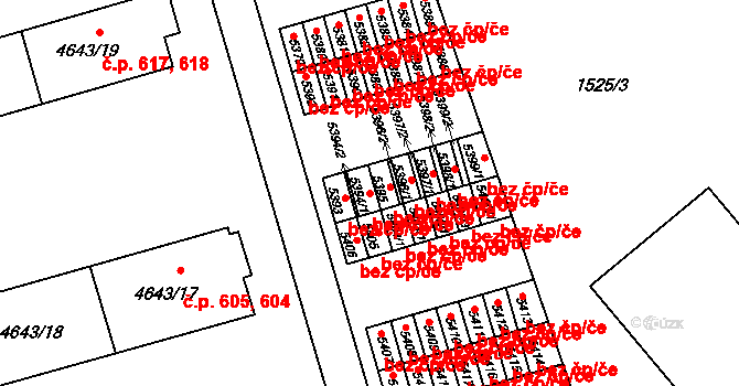 Vysoké Mýto 45539006 na parcele st. 5394/1 v KÚ Vysoké Mýto, Katastrální mapa