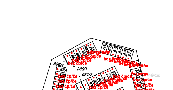 Zliv 48120006 na parcele st. 882/1 v KÚ Zliv u Českých Budějovic, Katastrální mapa