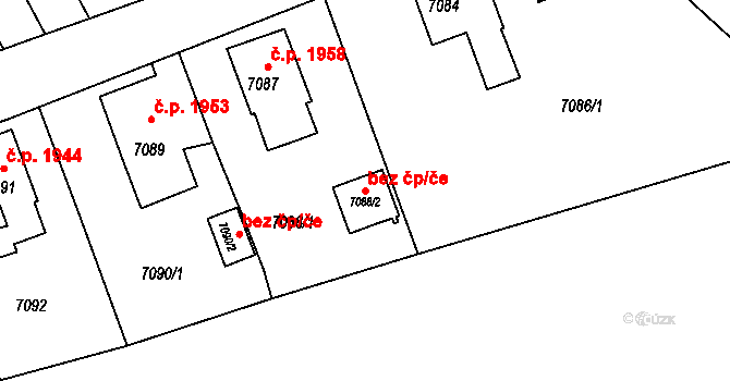 Varnsdorf 88511006 na parcele st. 7088/2 v KÚ Varnsdorf, Katastrální mapa