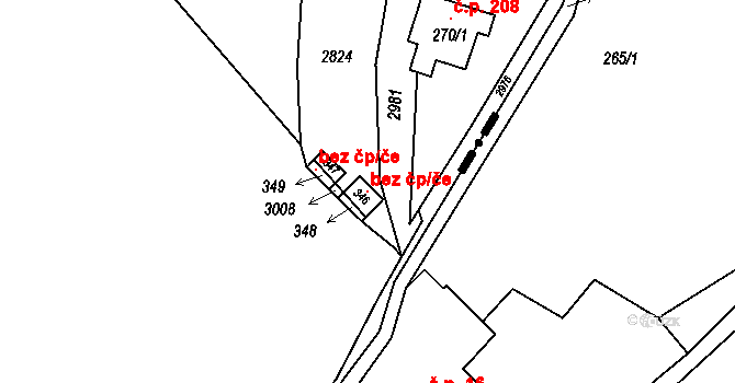 Kunovice 96721006 na parcele st. 346 v KÚ Kunovice, Katastrální mapa