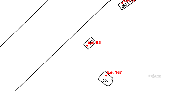 Třebsín 83, Krňany na parcele st. 146 v KÚ Třebsín, Katastrální mapa