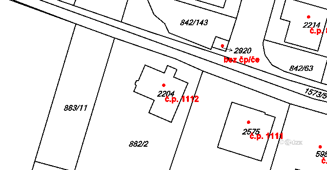 Prachatice II 1112, Prachatice na parcele st. 2204 v KÚ Prachatice, Katastrální mapa