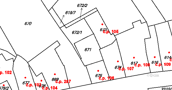 Pelhřimov 245, Katastrální mapa