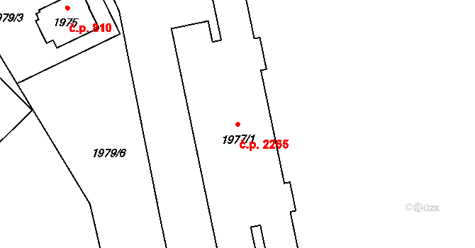 Zábřeh 2265 na parcele st. 1977/1 v KÚ Zábřeh na Moravě, Katastrální mapa