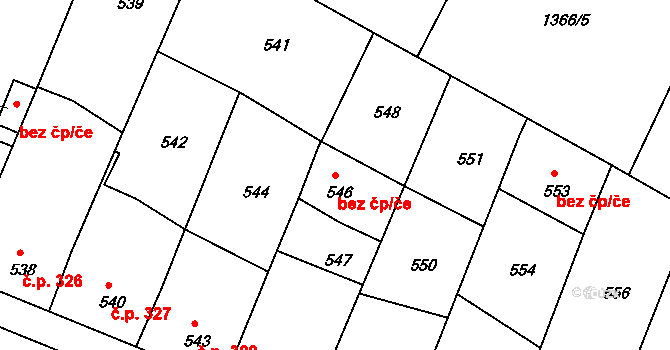 Batelov 43065007 na parcele st. 546 v KÚ Batelov, Katastrální mapa