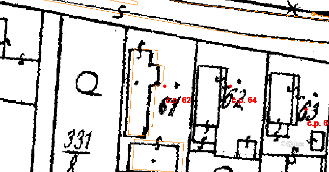 Březí 62, Žinkovy, Katastrální mapa