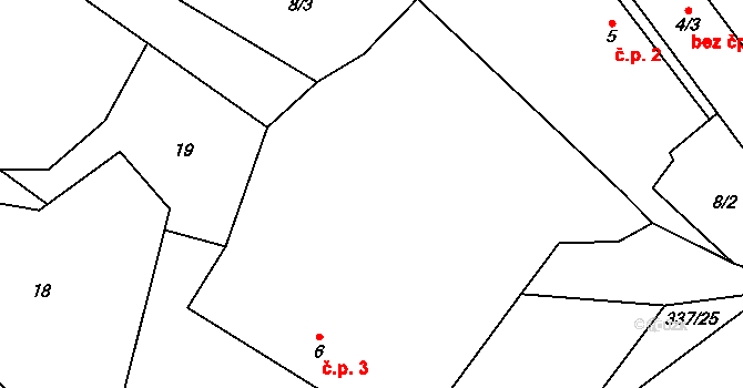 Litkovice 3, Žirovnice na parcele st. 6 v KÚ Litkovice, Katastrální mapa
