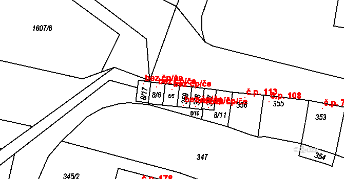 Seloutky 98743007 na parcele st. 8/5 v KÚ Seloutky, Katastrální mapa