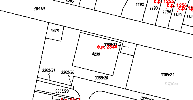 Předměstí 2345, Svitavy na parcele st. 4239 v KÚ Svitavy-předměstí, Katastrální mapa