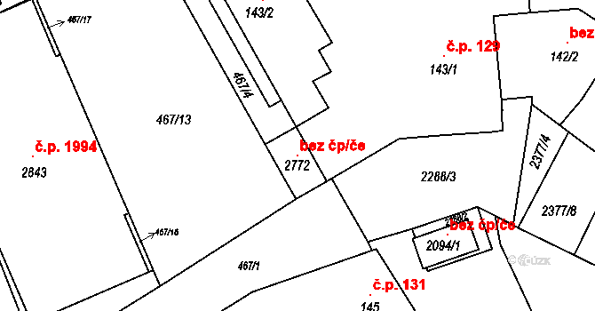 Tišnov 118931008 na parcele st. 2772 v KÚ Tišnov, Katastrální mapa