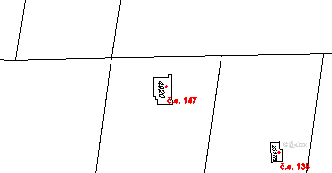 Žamberk 147 na parcele st. 4920 v KÚ Žamberk, Katastrální mapa