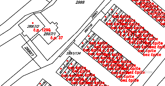 Orlová 43965008 na parcele st. 2891/39 v KÚ Poruba u Orlové, Katastrální mapa