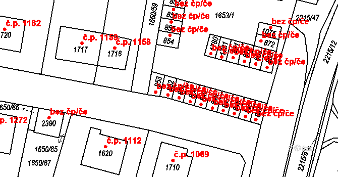 Ledeč nad Sázavou 49647008 na parcele st. 852 v KÚ Ledeč nad Sázavou, Katastrální mapa