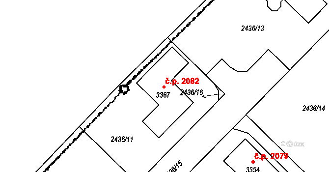 Lysá nad Labem 2082 na parcele st. 3367 v KÚ Lysá nad Labem, Katastrální mapa