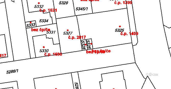Kladno 38564009 na parcele st. 5328 v KÚ Kladno, Katastrální mapa