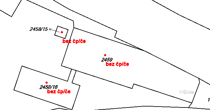 Lovosice 41983009 na parcele st. 2459 v KÚ Lovosice, Katastrální mapa