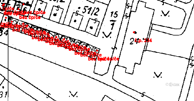 Heřmanova Huť 42347009 na parcele st. 48 v KÚ Vlkýš, Katastrální mapa