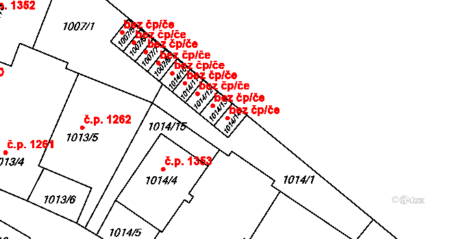 Opava 43817009 na parcele st. 1014/14 v KÚ Opava-Předměstí, Katastrální mapa