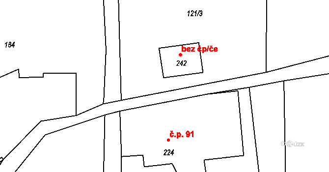 Višňová 44222009 na parcele st. 242 v KÚ Andělka, Katastrální mapa