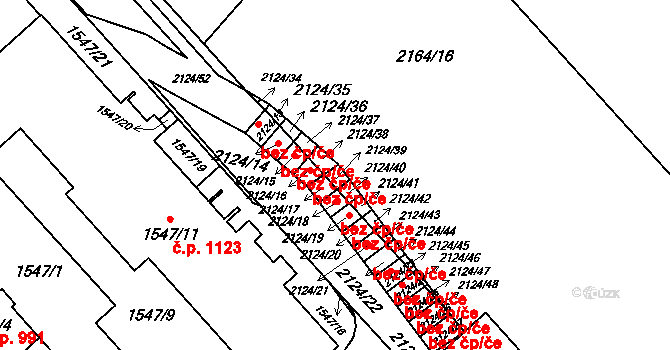 Praha 46832009 na parcele st. 2124/39 v KÚ Bubeneč, Katastrální mapa